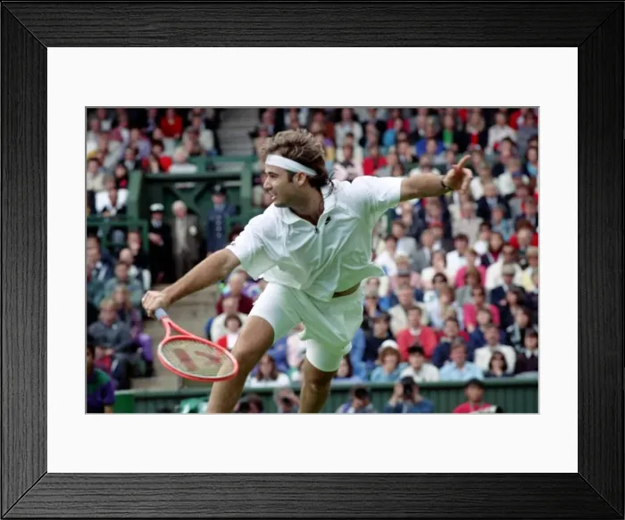 Framed Print : Wimbledon Tennis. Andre Agassi. June 1991 91-4091-242 Framed Print : Wimbledon Tennis. Andre Agassi. June 1991 91-4091-242