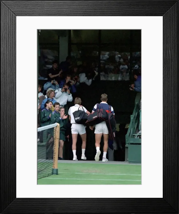Framed Print : Wimbledon Tennis. Jimmy Connors defeated by Dan Goldie in the second round Framed Print : Wimbledon Tennis. Jimmy Connors defeated by Dan Goldie in the second round