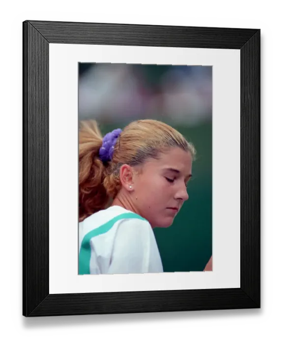Framed Print : Tennis. Monica Seles. At Wimbledon. June 1989 89-3823-041 Framed Print : Tennis. Monica Seles. At Wimbledon. June 1989 89-3823-041