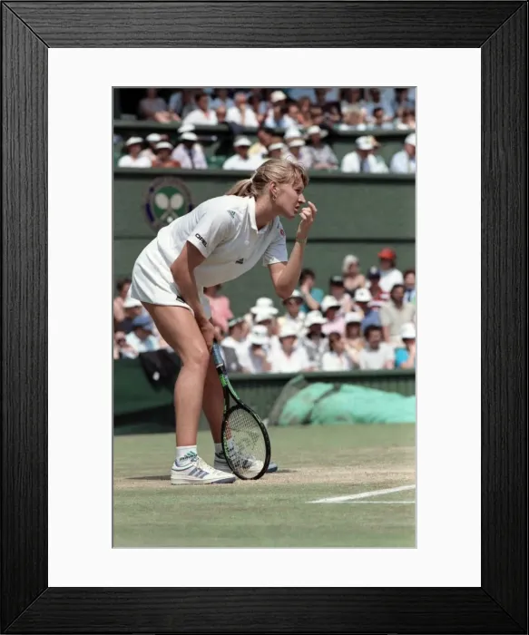 Framed Print : Wimbledon. Steffi Graf. July 1991 91-4353-067 Framed Print : Wimbledon. Steffi Graf. July 1991 91-4353-067