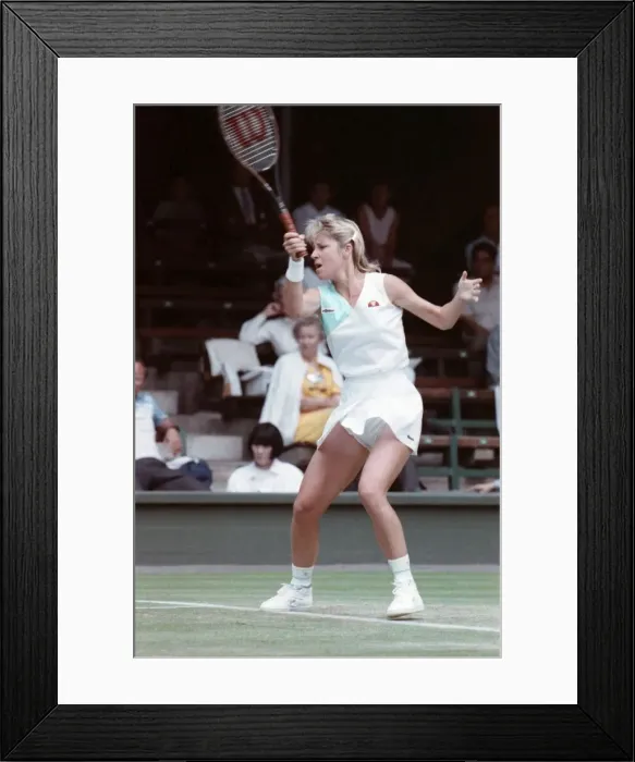 Framed Print : Wimbledon Tennis. Chris Evert. July 1988 88-3421-028 Framed Print : Wimbledon Tennis. Chris Evert. July 1988 88-3421-028