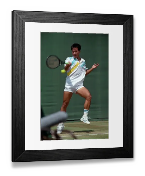 Framed Print : All England Lawn Tennis Championships at Wimbledon Action during the Mens Singles