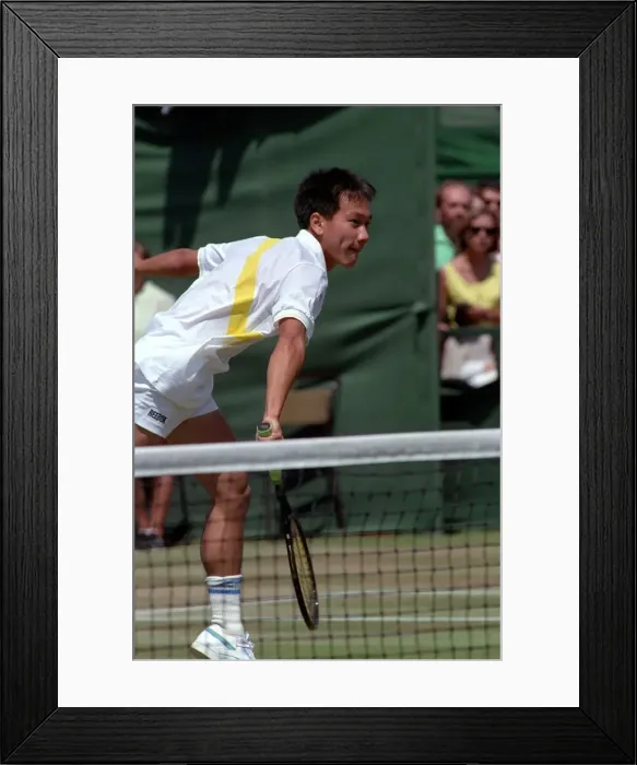 Framed Print : All England Lawn Tennis Championships at Wimbledon Action during the Mens Singles