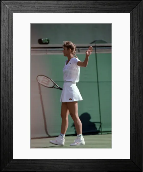 Framed Print : Wimbledon Tennis. Chris Evert. Tennis Action. June 1989 89-3895-054