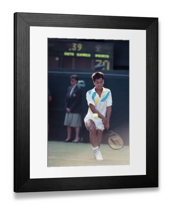 Framed Print : All England Lawn Tennis Championships at Wimbledon Michael Chang in action during Framed Print : All England Lawn Tennis Championships at Wimbledon Michael Chang in action during