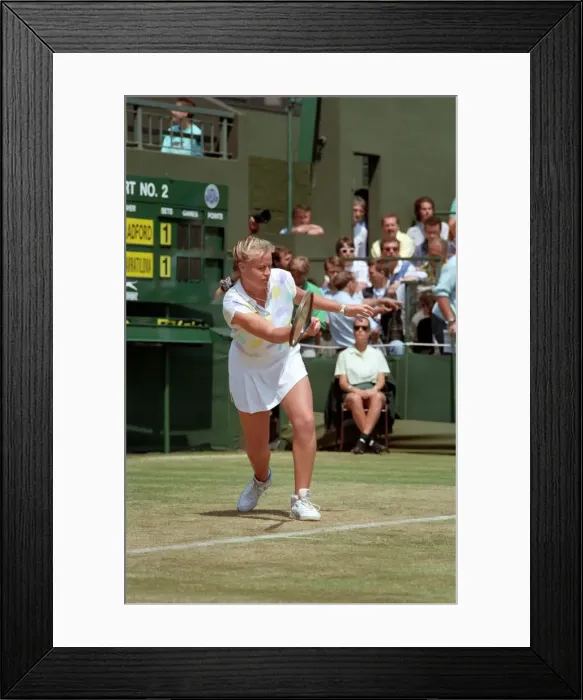 Framed Print : Wimbledon Tennis. Monica seles. Action. June 1989 89-3908-060 Framed Print : Wimbledon Tennis. Monica seles. Action. June 1989 89-3908-060