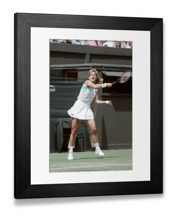 Framed Print : Wimbledon Tennis. Chris Evert, July 1988 Framed Print : Wimbledon Tennis. Chris Evert, July 1988