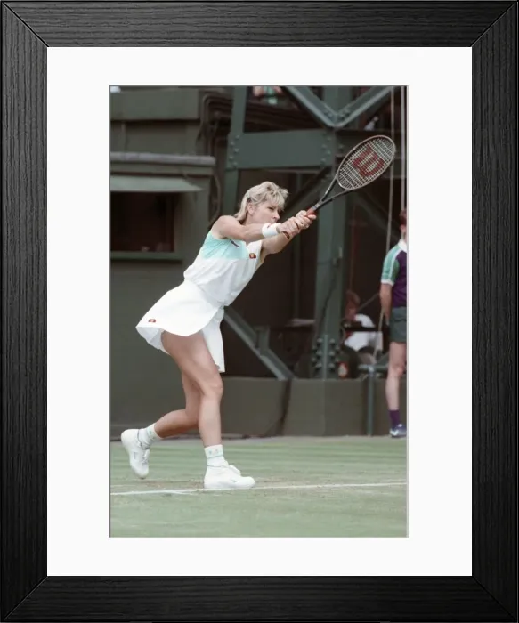 Framed Print : Wimbledon Tennis. Chris Evert. July 1988 88-3421-009 Framed Print : Wimbledon Tennis. Chris Evert. July 1988 88-3421-009