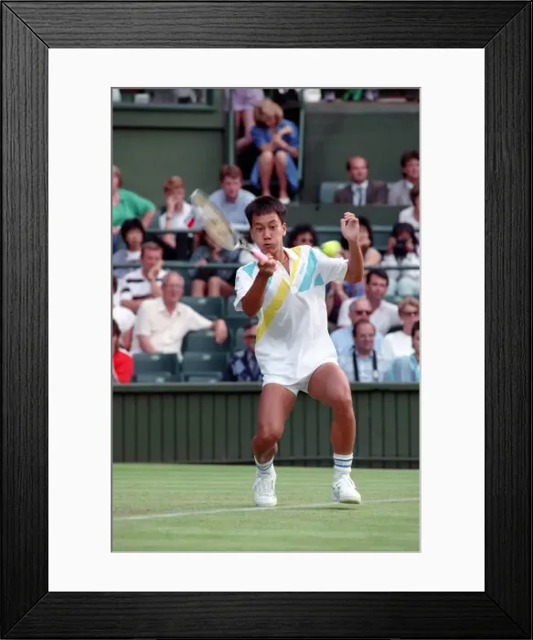 Framed Print : All England Lawn Tennis Championships at Wimbledon Michael Chang in action during