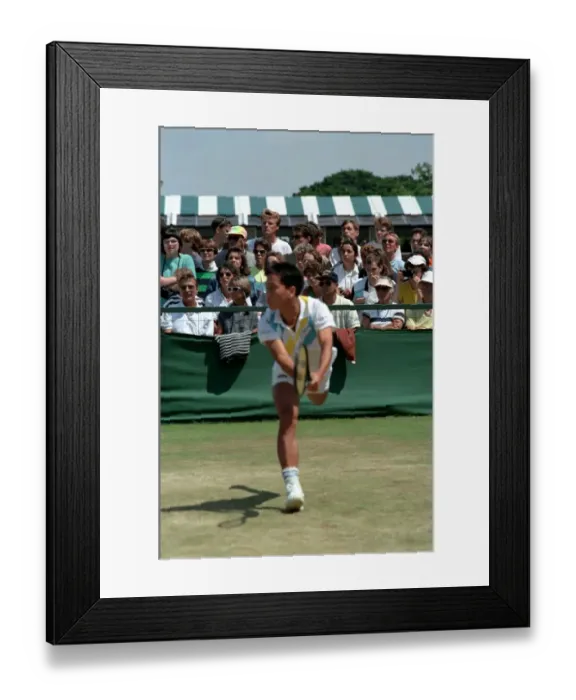 Framed Print : All England Lawn Tennis Championships at Wimbledon Action during the Mens Singles
