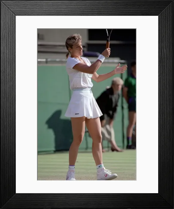 Framed Print : Wimbledon Tennis. Chris Evert. Tennis Action. June 1989 89-3895-062 Framed Print : Wimbledon Tennis. Chris Evert. Tennis Action. June 1989 89-3895-062