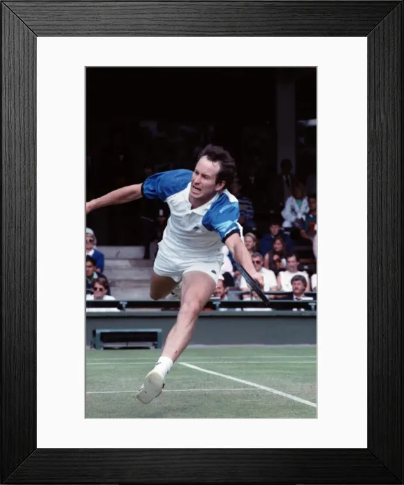 Framed Print : Wimbledon Tennis. John McEnroe. June 1989 89-3896-024 Framed Print : Wimbledon Tennis. John McEnroe. June 1989 89-3896-024