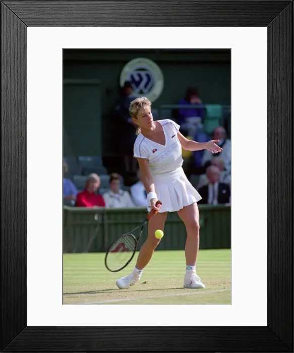 Framed Print : Wimbledon Tennis. Boris Becker Wearing Banned Shirt. June 1989 89-3895-012