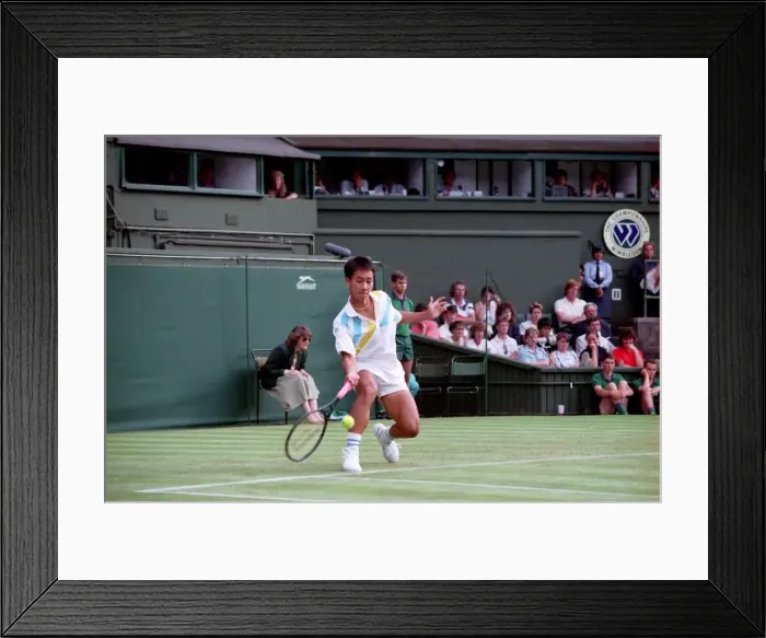 Framed Print : All England Lawn Tennis Championships at Wimbledon Michael Chang in action during Framed Print : All England Lawn Tennis Championships at Wimbledon Michael Chang in action during