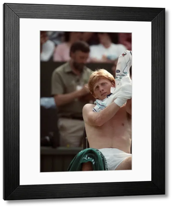 Framed Print : Wimbledon Tennis. Boris Becker. June 1988 88-3488-045 Framed Print : Wimbledon Tennis. Boris Becker. June 1988 88-3488-045