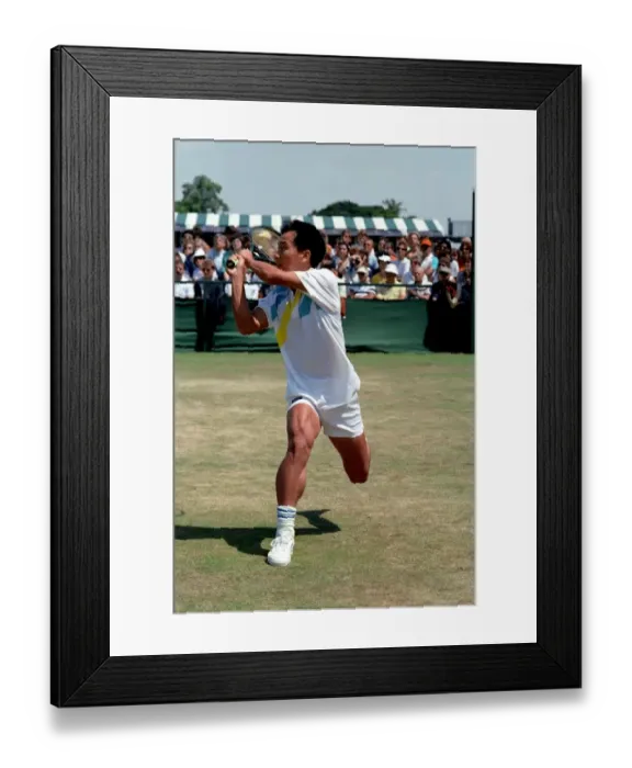 Framed Print : All England Lawn Tennis Championships at Wimbledon Action during the Mens Singles Framed Print : All England Lawn Tennis Championships at Wimbledon Action during the Mens Singles