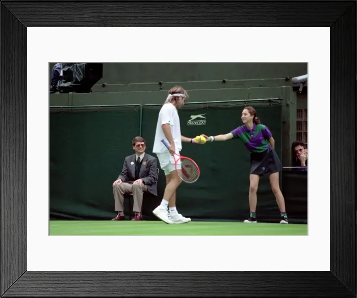 Framed Print : Wimbledon Tennis. Andre Agassi. June 1991 91-4091-234 Framed Print : Wimbledon Tennis. Andre Agassi. June 1991 91-4091-234