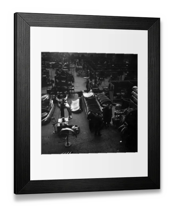 Framed Print : General views of the production line at the volkswagen factory producing Beetle cars in
