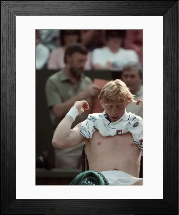 Framed Print : Wimbledon Tennis. Boris Becker. June 1988 88-3488-055 Framed Print : Wimbledon Tennis. Boris Becker. June 1988 88-3488-055