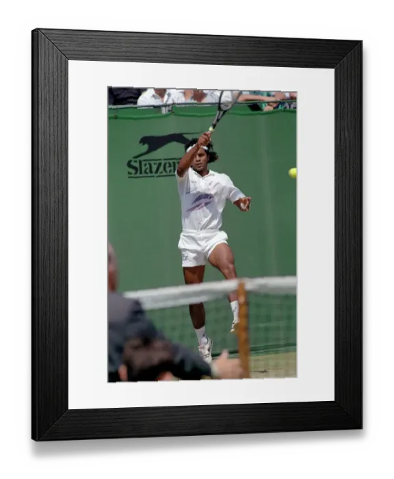 Framed Print : All England Lawn Tennis Championships at Wimbledon Action during the Mens Singles Framed Print : All England Lawn Tennis Championships at Wimbledon Action during the Mens Singles