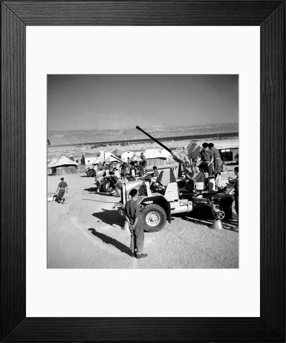 Framed Print : British soldiers enjoy some time off in Aqaba, Jordan. March 1952 C1292