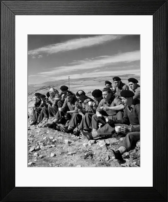 Framed Print : British soldiers in Petra. trans - Jordan. March 1952 C1289 Framed Print : British soldiers in Petra. trans - Jordan. March 1952 C1289