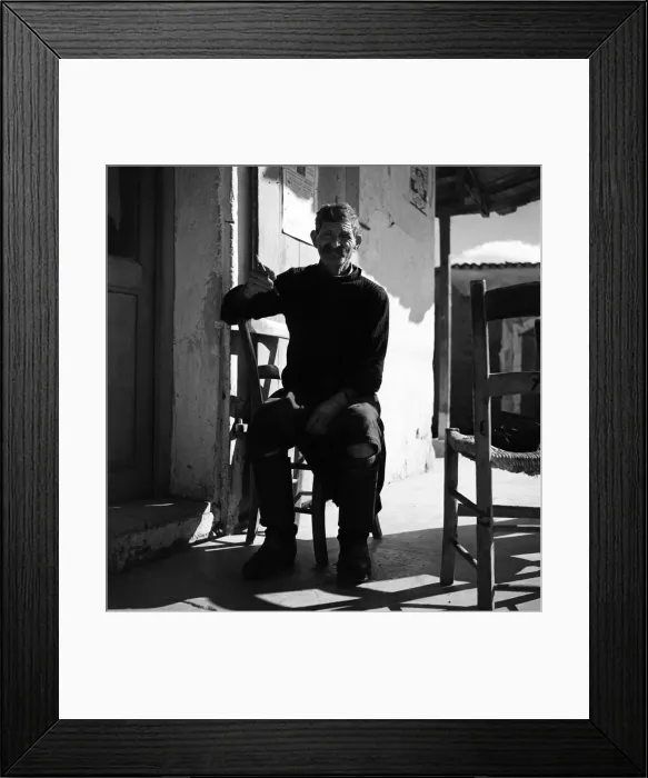 Framed Print : Local man of Cyprus with cigarette. November 1952 C1103-011