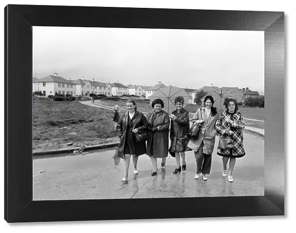 Bogside peace women seen here on the streets of Londonderry bogside left to right