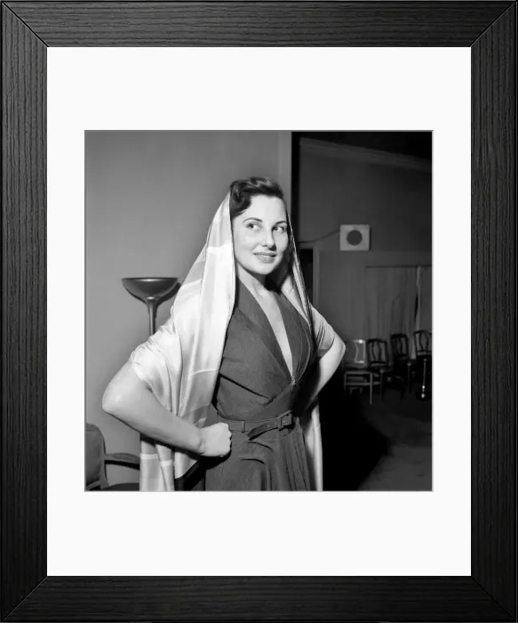 Framed Print : Fashions at Wollands, Knightsbride. Arab style. March 1952 C1273 Framed Print : Fashions at Wollands, Knightsbride. Arab style. March 1952 C1273