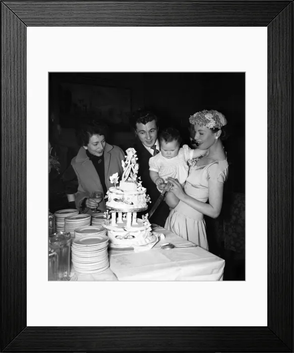 Framed Print : Wedding of actor Bryan Forbes and film actress Constance Smith - Katina Noble