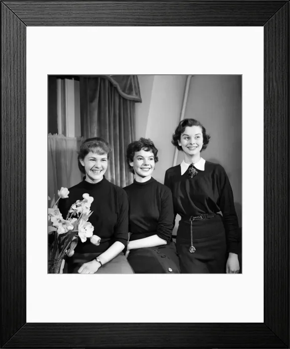 Framed Print : Audrey Dalton, Joan Elan, Dorothy Bromiley who star in the film The Girls of Pleasure