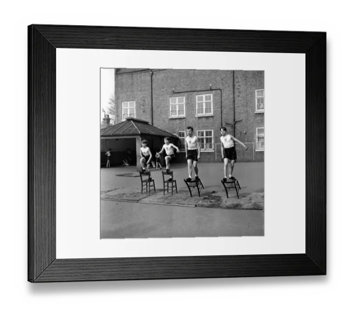Framed Print : William Blake Secondary School, Battersea. Gymnastics. March 1952 C1257-004 Framed Print : William Blake Secondary School, Battersea. Gymnastics. March 1952 C1257-004