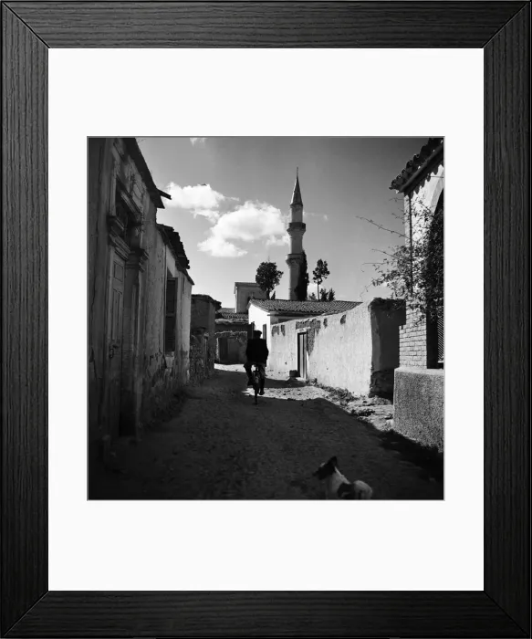 Framed Print : View in the village of Peristerona near Nicosia on the island of Cyprus