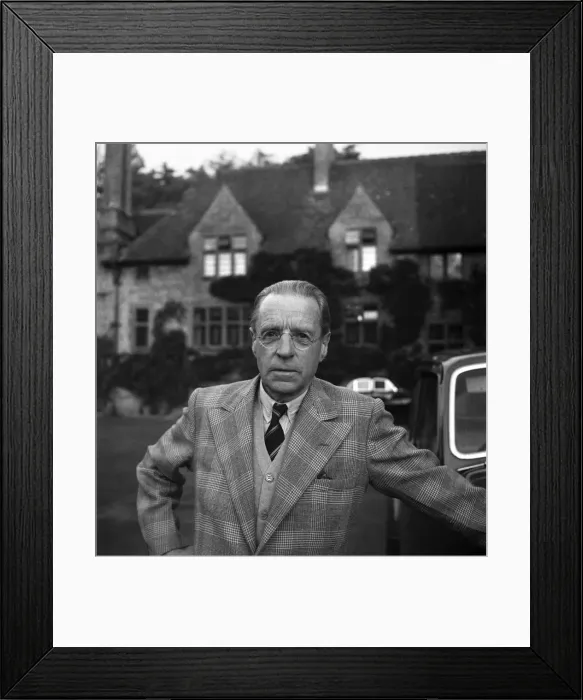 Framed Print : Mr Harry Ferguson of Ferguson tractors Seen here at his Stow on the Wold home Framed Print : Mr Harry Ferguson of Ferguson tractors Seen here at his Stow on the Wold home