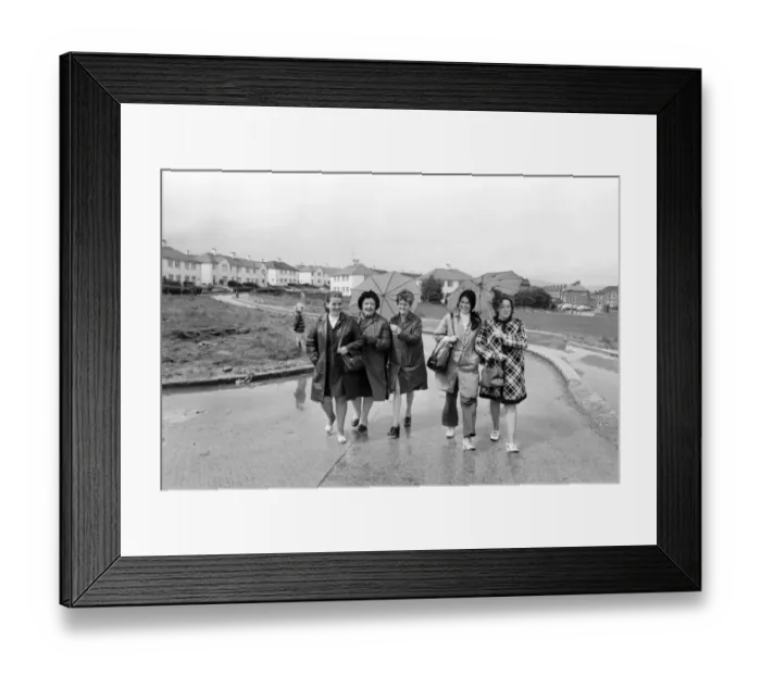 Framed Print : Bogside peace women seen here on the streets of Londonderry bogside left to right