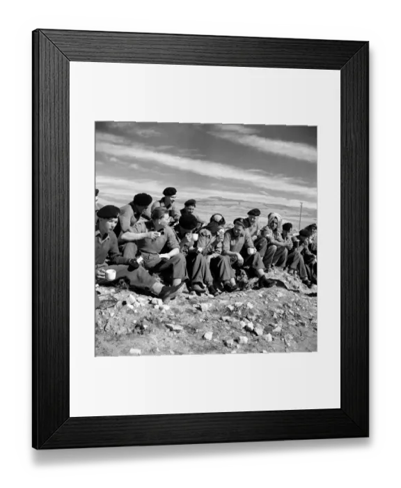 Framed Print : British soldiers in Petra. trans - Jordan. March 1952 C1289-003