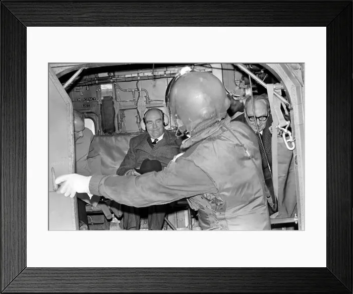 Framed Print : Lord Widgery, Lord Chief Justice of England and Wales, leaves county hall by helicopter Framed Print : Lord Widgery, Lord Chief Justice of England and Wales, leaves county hall by helicopter