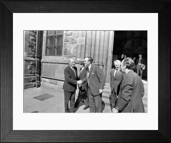 Framed Print : Northern Ireland Secretary Willie Whitelaw seen here in Londonderry Framed Print : Northern Ireland Secretary Willie Whitelaw seen here in Londonderry