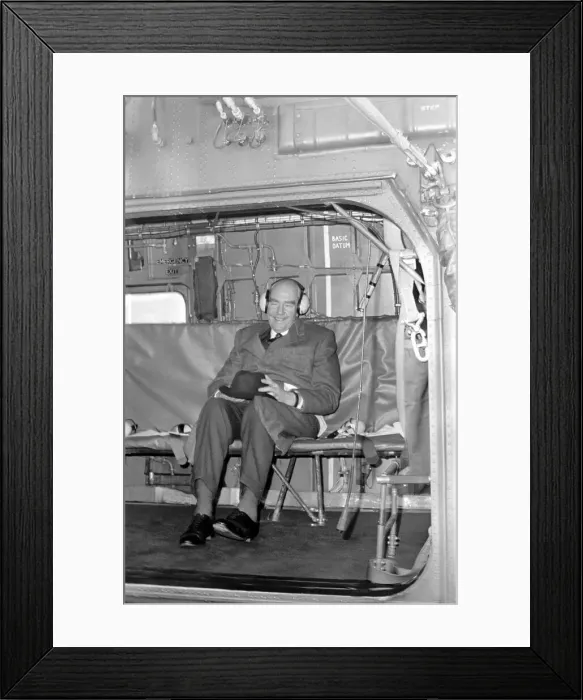 Framed Print : Lord Widgery, Lord Chief Justice of England and Wales, leaves County hall by helicopter Framed Print : Lord Widgery, Lord Chief Justice of England and Wales, leaves County hall by helicopter