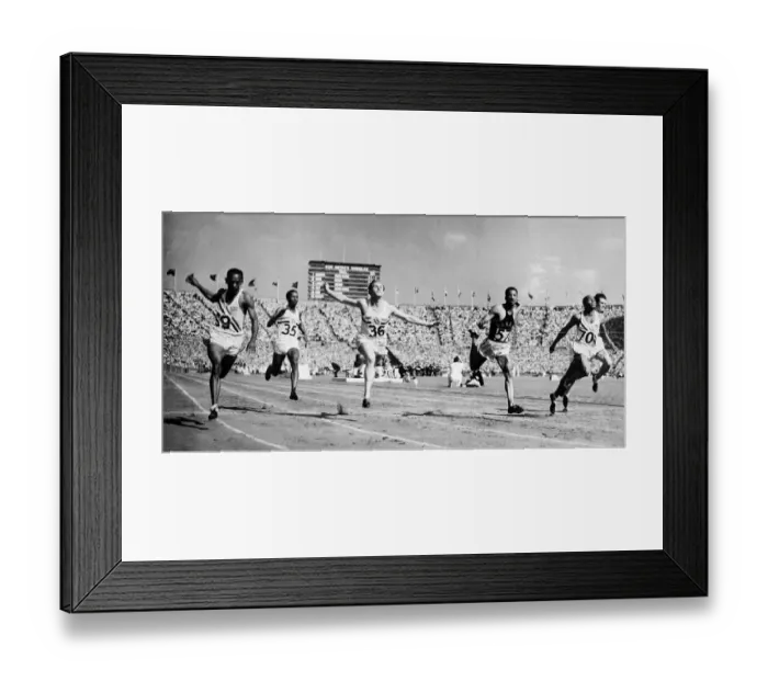 Framed Print : 1948 Olympic Games Harrison Harrison Dillard of the USA (left Framed Print : 1948 Olympic Games Harrison Harrison Dillard of the USA (left
