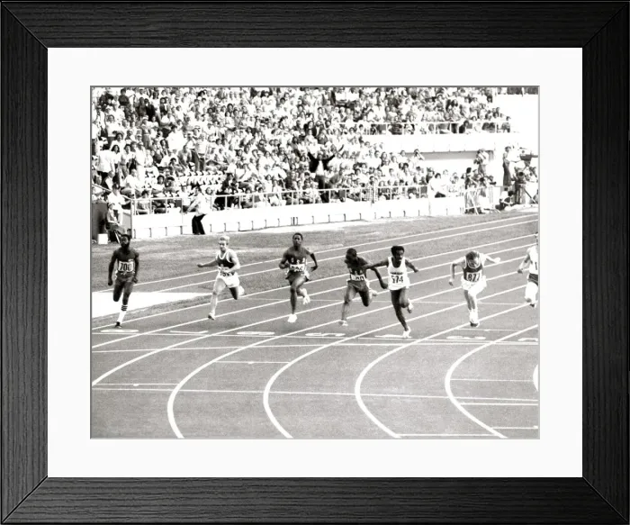 Framed Print : Olympic Games 1976 in Montral Canada. Mens 100 Metre Sprint Final Framed Print : Olympic Games 1976 in Montral Canada. Mens 100 Metre Sprint Final