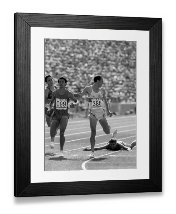 Framed Print : Los Angeles Olympic Games August1984 Steve Ovett Sport Athletics Action 1500 meters Framed Print : Los Angeles Olympic Games August1984 Steve Ovett Sport Athletics Action 1500 meters