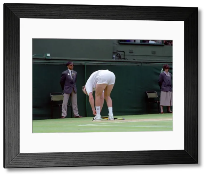 Framed Print : Wimbledon Tennis. John McEnroe. July 1991 91-4197-065 Framed Print : Wimbledon Tennis. John McEnroe. July 1991 91-4197-065
