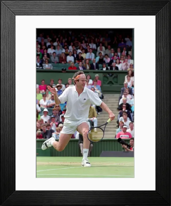 Framed Print : Wimbledon Tennis. John McEnroe. July 1991 91-4197-060