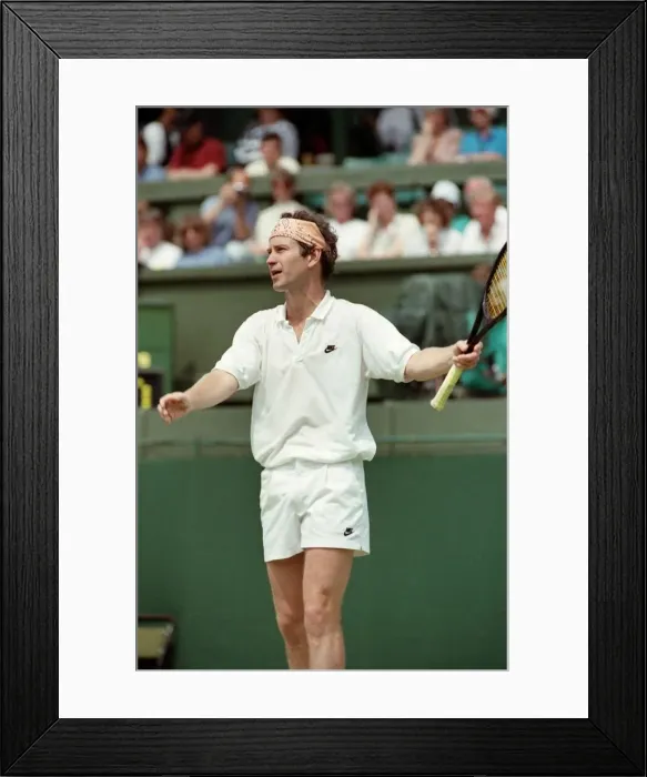 Framed Print : Wimbledon Tennis. McEnroe v. Edberg. July 1991 91-4197-081