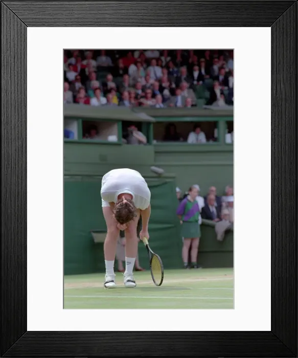 Framed Print : Wimbledon Tennis. John McEnroe. July 1991 91-4197-055 Framed Print : Wimbledon Tennis. John McEnroe. July 1991 91-4197-055