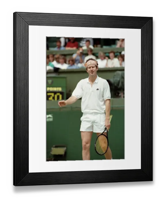 Framed Print : Wimbledon Tennis. McEnroe v. Edberg. July 1991 91-4197-077 Framed Print : Wimbledon Tennis. McEnroe v. Edberg. July 1991 91-4197-077