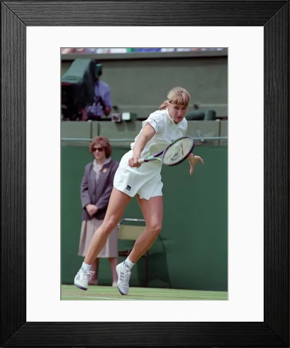 Framed Print : Wimbledon Tennis. Steffi Graf. July 1991 91-4197-112