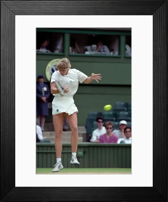 Framed Print : Wimbledon Tennis. Zina Garrison v. Steffi Graf. July 1991 91-4197-170