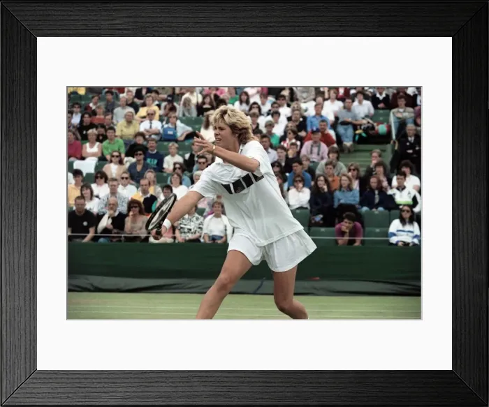 Framed Print : Wimbledon Tennis. Brenda Schultz in action. July 1991 91-4184-055 Framed Print : Wimbledon Tennis. Brenda Schultz in action. July 1991 91-4184-055